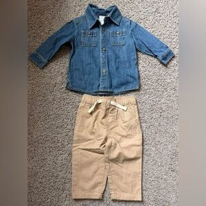 Carters Baby Denim Two Piece Set 6 months